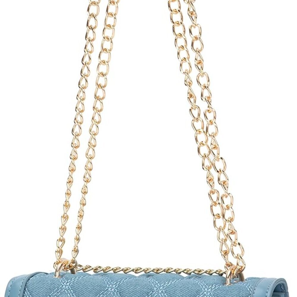Leather Shoulder Bag Chain Purse for Women - Fashion Crossbody Bags Vintage Snak